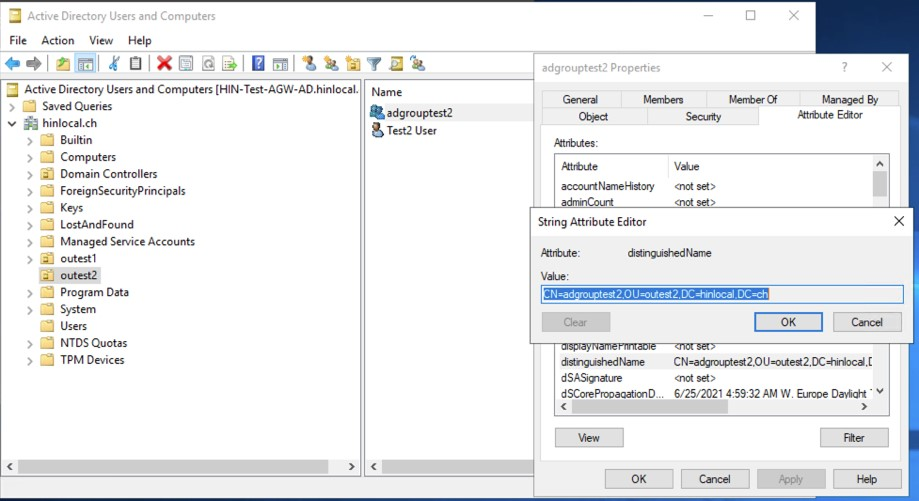 Distinguished Name im Active Directory