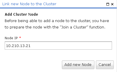 Auf dem Master Node muss der Slave Node mittels IP dem Cluster hinzugefügt werden