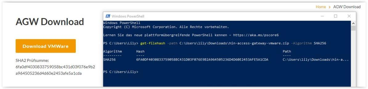 AGW checksum image