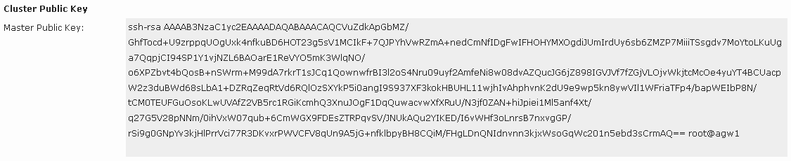 The master public key of the master node must be copied