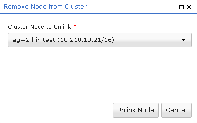 Cluster remove node